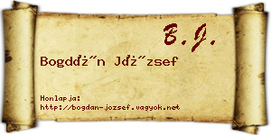 Bogdán József névjegykártya